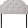 Baxton Studio Cora Modern and Contemporary Greyish Beige Fabric Upholstered Twin Size Headboard - Image 2