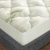 Twin XL Mattress Topper, Quilted Thick Viscose Made from Bamboo Air Mattress Pad Cover, Noiseless Extra Plush Pillow Top Mattress Topper Extra Long Twin Fits 15-23 Inches Deep Mattresses - Image 6