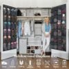 2 Pack Over The Door Shoes Organizers, Behind Door Shoes Hang Holder Rack with 48 Mesh Large Pockets, Clear Fabric Shoes Hanger Storage Organizer Bag for Bedroom,Pantry,Dorm,Black - Image 4