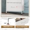 WLIVE Dresser with 4 Drawers, Storage Tower, Organizer Unit, Fabric Dresser for Bedroom, Hallway, Entryway, Closets, Sturdy Steel Frame, Wood Top, Easy Pull Handle, White - Image 7