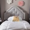 Baxton Studio Cora Modern and Contemporary Greyish Beige Fabric Upholstered Twin Size Headboard - Image 5
