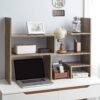 Yak About It Compact Adjustable Dorm Desk Bookshelf - Rustic - Image 3