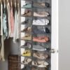 Whitmor Over The Door Shoe Shelves - 26 Sections - Crosshatch Gray - Image 4