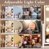 Vanity Mirror with Lights, Lighted Makeup Mirror Hollywood Makeup Mirror with 9 Dimmable Bulbs and 3 Color Lighting Modes, Smart Touch Control, 360°Rotation - Image 3