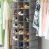Whitmor, Crosshatch Gray, Hanging Shoe Shelves Closet Organizer, 30 Section - Image 3