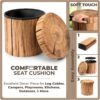 Sorbus Tree Stump Stool, Toy Storage Ottoman 15 Inch Fake tree stumps Log Stool Storage, Artificial Tree Trunk, Perfect Footstool Kids Toy Chest, Rustic Log Cabin Decor Bench, Pedestal, Side End Table - Image 6