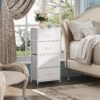 WLIVE Dresser with 4 Drawers, Storage Tower, Organizer Unit, Fabric Dresser for Bedroom, Hallway, Entryway, Closets, Sturdy Steel Frame, Wood Top, Easy Pull Handle, White - Image 3