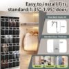 30 Compartment Breathable Mesh Pocket Over the Door Hanging Shoe Organizer, Closet Shoe Organizer, Large Men's and Women's Shoe Organizer, Hanging Over the Door Shoe Organizer (XL-Black) - Image 6