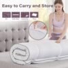 2 Inch Memory Foam Mattress Topper Queen Size with Pillow Ventilated Breathable Cooling Mattress Pad with Removable Soft Cover Portable Bed Topper for Back Pain, CertiPUR-US Certified - Image 8