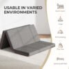 Sweetnight 4 Inch Folding Mattress with Carry Bag - Twin Size Trifold Mattress Grey with Breathable Cover & Non-Slip Bottom| Portable Floor Mattress for Camping,Travel,RV,Guest Room - Image 3