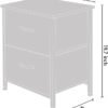 AZL1 Life Concept Storage Dresser Furniture Organizer Unit with 2 Drawers for Bedroom, Hallway, Entryway and Closets, Grey with Black, 17.7x19.7x11.8 inches - Image 4