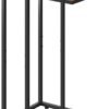 WLIVE Side Table, C Shaped End Table for Couch, Sofa and Bed, Large Desktop C Table for Living Room, Bedroom, Retro Brown and Black - Image 2