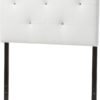 Baxton Studio Dalini Modern and Contemporary White Faux Leather Upholstered Twin Size Headboard - Image 4