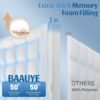 Baauye 3 Inch Memory Foam Mattress Topper Twin XL for Back Pain, Soft Ergonomic Pillow Top Mattress Topper with Deep Pocket fits up to 21", Extra Thick Mattress Pad with 4X Support, Bed Topper - Image 6