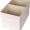 3 Sprouts Recycled Fabric Toy Chest Storage Box - Extra Large Toy Storage Box, Sturdy Toy Bins - Kids Organizer for Bedroom - Toybox Basket with Lid for Kids, Toddlers, Boys, Girls - Solid Cream - Image 3