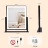 Beelux Hollywood Style Vanity Mirror - 12 in Black Makeup Mirror with Light, Dimmable Lights, Smart Control, Adjustable Warm White/Natural/Daylight, 360°Rotation for Makeup Enthusiasts - Image 7