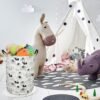 19.7" Round Canvas Large Clothes Basket Laundry Hamper with Handles,Waterproof Cotton Storage Organizer Perfect for Kids Boys Girls Toys Room, Bedroom, Nursery,Home,Gift Basket(elephant) - Image 4
