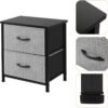 AZL1 Life Concept Storage Dresser Furniture Organizer Unit with 2 Drawers for Bedroom, Hallway, Entryway and Closets, Grey with Black, 17.7x19.7x11.8 inches - Image 6