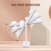 Vanity Mirror with Lights, Hollywood Lighted Makeup Mirror with 9 Dimmable Bulbs & 3 Color Lighting Modes, Detachable 10x Magnification, 360°Rotation, Smart Touch Control, White. - Image 6