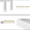 White Nightstands Set of 2, Small Night Stand with Drawer and Shelf Storage End Table for Bedroom, Dorm, Modern - Image 8