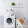 19.7" Round Canvas Large Clothes Basket Laundry Hamper with Handles,Waterproof Cotton Storage Organizer Perfect for Kids Boys Girls Toys Room, Bedroom, Nursery,Home,Gift Basket(elephant) - Image 5