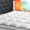 Twin XL Mattress Topper, Extra Thick Cooling Mattress Pillowtop for Back Pain, Plush Mattress Pad Protector with 8-21 Inch Elastic Deep Pocket 6d Down Alternative Filling - Image 2