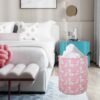 19.7" Round Canvas Large Clothes Basket Laundry Hamper with Handles,Waterproof Cotton Storage Organizer Perfect for Kids Boys Girls Toys Room, Bedroom, Nursery,Home,Gift Basket(alpaca) - Image 4