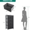 YITAHOME Storage Tower with 4 Drawers - Fabric Dresser, Organizer Unit for Bedroom, Living Room, Closets & Nursery - Sturdy Steel Frame, Easy Pull Fabric Bins & Wooden Top - Image 4