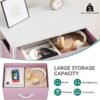 YITAHOME 5 Drawers Dresser - Fabric Dresser, Organizer Unit for Living Room, Closets(Pink) - Image 6