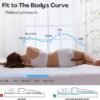 2 inch Memory Foam King Mattress Topper Cooling Gel Mattress Topper King, High Density Pressure Relief Bed Toppers Ventilated Design Breathable & Removable Fiber Cover Back Pain Relief - Image 6