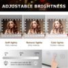 31.5"x 23.6" Vanity Mirror Makeup Mirror with Lights,10X Large Hollywood Lighted Vanity Mirror with 24 Dimmable LED Bulbs,3 Color Modes,Touch Control for Bedroom,Wall-Mounted,White - Image 4