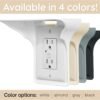 Storage Theory Horizontal Wall Outlet Shelf - Convert Your Outlet into Display Shelves - Alexa Speaker Stand, Electric Toothbrush Holder - Light Socket Shelf 1 Pack, Black - Image 10