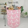 19.7" Round Canvas Large Clothes Basket Laundry Hamper with Handles,Waterproof Cotton Storage Organizer Perfect for Kids Boys Girls Toys Room, Bedroom, Nursery,Home,Gift Basket(alpaca) - Image 8