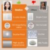Beelux Lighted Makeup Mirror 12In Vanity Mirror with Lights,Three Color Lighting Modes,10X Magnification Mirror,Smart Touch Control Mental Frame Desk Mirror-Black - Image 5