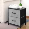 AZL1 Life Concept Storage Dresser Furniture Organizer Unit with 2 Drawers for Bedroom, Hallway, Entryway and Closets, Grey with Black, 17.7x19.7x11.8 inches - Image 5