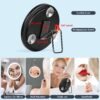 10X Magnifying Mirror with Light, 6" Large Rechargeable 3 Colors Dimming Lighted Magnifying Mirror with 3 Suction Cups and 360° Stand, Travel Tabletop Magnified Makeup Mirror with Tweezers & Scissors - Image 5