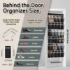 30 Compartment Breathable Mesh Pocket Over the Door Hanging Shoe Organizer, Closet Shoe Organizer, Large Men's and Women's Shoe Organizer, Hanging Over the Door Shoe Organizer (updated model-Black) - Image 4