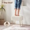 Vanity Stool Chair,Foot Stools Ottoman,Faux Fur Step Stools,Vanity Stool for Makeup,Make up Chairs for Vanity,Vanity Small Bench Seat Storage - Image 8