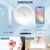 30X Magnifying Mirror with Lights, 6inch Travel Magnifying Mirror, Lighted Magnified Mirror with 3 Color Lights Dimmable Makeup 30X Magnification Mirror, Large 30X Magnifying Mirror with Suction Cups - Image 7