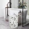19.7" Round Canvas Large Clothes Basket Laundry Hamper with Handles,Waterproof Cotton Storage Organizer Perfect for Kids Boys Girls Toys Room, Bedroom, Nursery,Home,Gift Basket(elephant) - Image 7