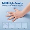3 Inch Gel Memory Foam Mattress Topper Twin XL, Cooling Mattress Topper with Removable & Washable Bamboo Cover, CertiPUR-US Certified - Image 5