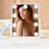 Vanity Mirror with Lights, Hollywood Lighted Makeup Mirror with 9 Dimmable Bulbs & 3 Color Lighting Modes, Detachable 10x Magnification, 360°Rotation, Smart Touch Control, White. - Image 7