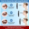 10X Magnifying Mirror with Light, 6" Large Rechargeable 3 Colors Dimming Lighted Magnifying Mirror with 3 Suction Cups and 360° Stand, Travel Tabletop Magnified Makeup Mirror with Tweezers & Scissors - Image 7