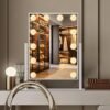 Vanity Mirror with Lights 14" x 19", Lighted Makeup Mirror 12 Dimmable Bulb, Smart Touch Hollywood Vanity Mirror, 3 Color Temperature, White - Image 8