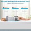 3 Inch Gel Memory Foam Mattress Topper Full Size, High Density Memory Foam Mattress Pad Cover with 8-21" Deep Pocket for Pressure Relief, Pillow Top with Removable Viscose Made from Bamboo Cover - Image 7