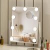 Vanity Mirror with Lights, Small Makeup Mirror with Lights 9 LED Bulbs for Makeup Desk, 3 Color Lighting Modes, 360°Rotation - Image 2