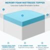 3 Inch Gel Memory Foam Mattress Topper Full Size, High Density Memory Foam Mattress Pad Cover with 8-21" Deep Pocket for Pressure Relief, Pillow Top with Removable Viscose Made from Bamboo Cover - Image 3
