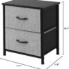 AZL1 Life Concept Storage Dresser Furniture Organizer Unit with 2 Drawers for Bedroom, Hallway, Entryway and Closets, Grey with Black, 17.7x19.7x11.8 inches - Image 9