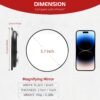 20X Makeup Magnifying Mirror, 20X High Magnifying Mirror with Suction Cups, Round 6'' Magnifying Mirror Compact Travel Magnifying Mirror, 20X Magnified Mirror Makeup Magnification Mirror and Tweezers - Image 6