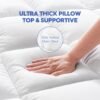 Twin XL Mattress Topper, Extra Thick Cooling Mattress Pillowtop for Back Pain, Plush Mattress Pad Protector with 8-21 Inch Elastic Deep Pocket 6d Down Alternative Filling - Image 3